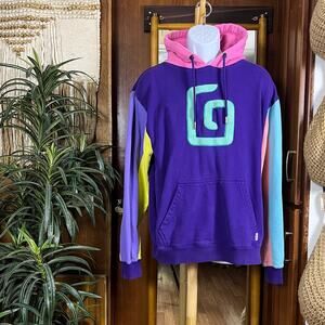 Karl Jacobs Minecraft Colorblock Hoodie L Chenille Logo Dream SMP Gamer Merch